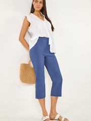 Roman Denim Side Split Stretch Trousers - Afbeelding 1 van 5