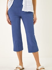 Roman Denim Side Split Stretch Trousers - Afbeelding 3 van 5