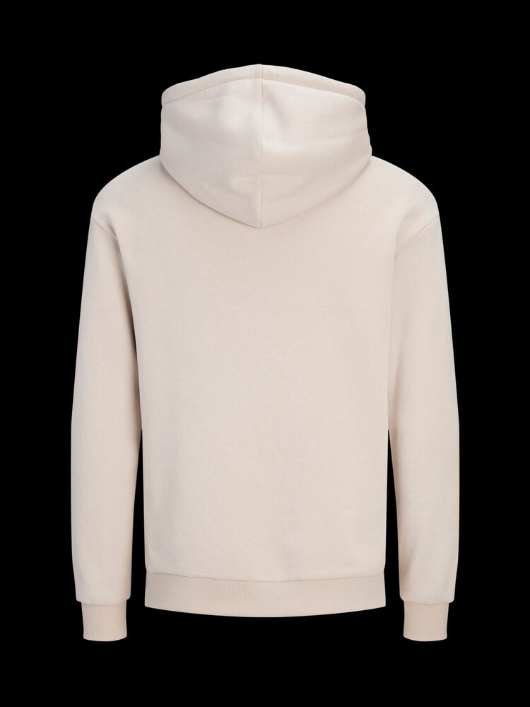 لون طبيعي - هودي سادة تلبيس مريح من JACK & JONES - صورة 7 من 7