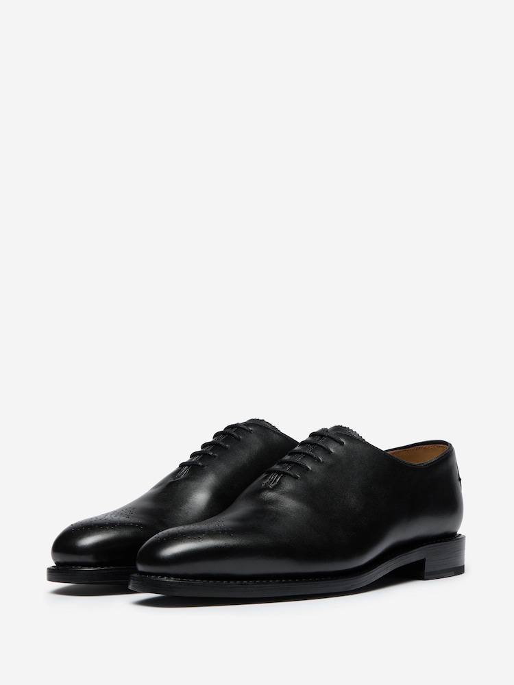 Oliver Sweeney Black Calf Leather Wholecut Shoes - Image 5 of 5