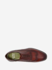Oliver Sweeney Brown Hand Antiqued Calf Leather Oxford Shoes - Image 4 of 5