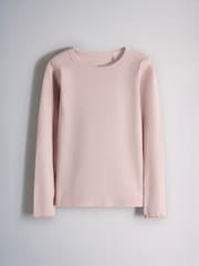 The Set 5 Pack Rib Jersey T-Shirts Grey Marl/Pink/White/Light Blue/Print - Image 4 of 8