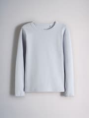The Set 5 Pack Rib Jersey T-Shirts Grey Marl/Pink/White/Light Blue/Print - Image 5 of 8