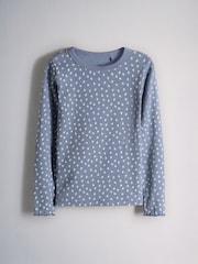 The Set 5 Pack Rib Jersey T-Shirts Grey Marl/Pink/White/Light Blue/Print - Image 6 of 8