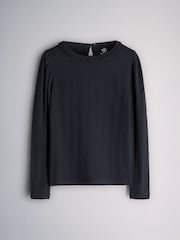The Set 4 Pack Long Sleeve Pointelle T-Shirts Navy Blue/Red/Cream/Light Brown - Image 3 of 7