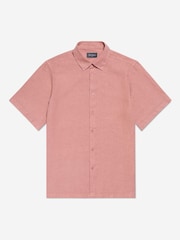 Oliver Sweeney Red Linen Short-Sleeved Shirt - Image 3 of 5