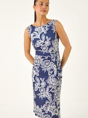 Roman Blue Petite Tie Side Dress - Image 1 of 5