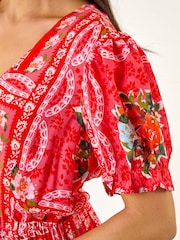 Roman Petite Abstract Dress - Imaginea 5 din 5