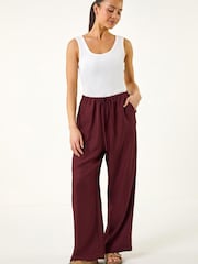 Roman Red Petite Pull On Woven Trousers - Image 1 of 5