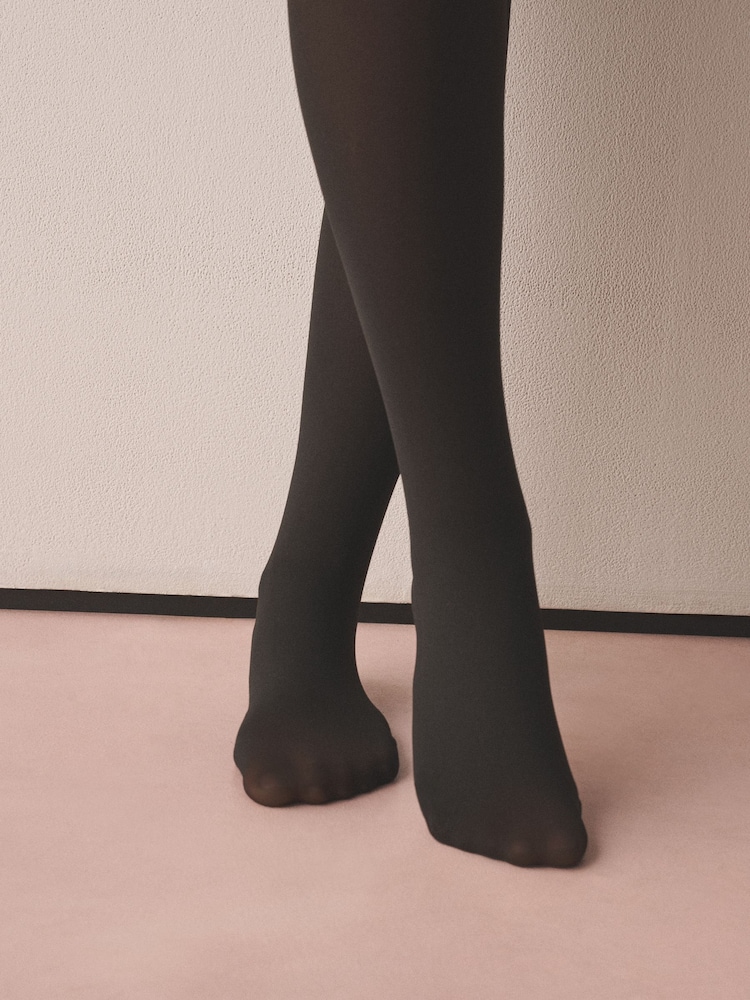 Chocolate Brown Thermal Fleece Lined Sheer Look Tights 1 Pack - Image 2 of 3 Chocolate Brown Thermal Fleece Lined Sheer Look Tights 1 Pack - Image 2 of 3