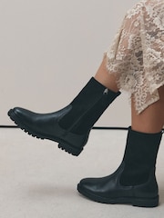 Black Forever Comfort® Leather Casual Midi Boots - Image 4 of 4