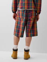 Plaid Canvas Baggy Shorts - Bild 2 von 6