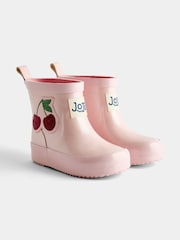 JoJo Maman Bébé Pink Cherry Ankle Wellies - Image 1 of 4