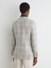 Atelier Hemp-Wool Check Single-Breasted Blazer - Image 5 of 8