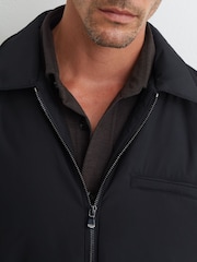 Reiss Navy Bernardi Technical Padded Zip-Through Jacket - Image 3 of 6