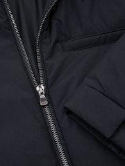 Reiss Navy Bernardi Technical Padded Zip-Through Jacket - Image 6 of 6
