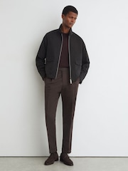 Atelier Cotton Blend Harrington Brown Jacket - Image 4 of 9