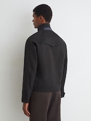 Atelier Cotton Blend Harrington Brown Jacket - Image 6 of 9