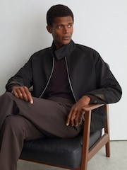 Atelier Cotton Blend Harrington Brown Jacket - Image 7 of 9