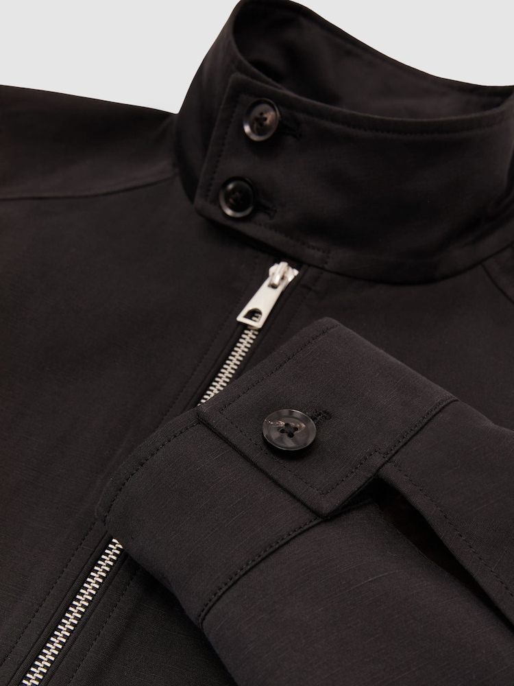 Atelier Cotton Blend Harrington Brown Jacket - Image 9 of 9