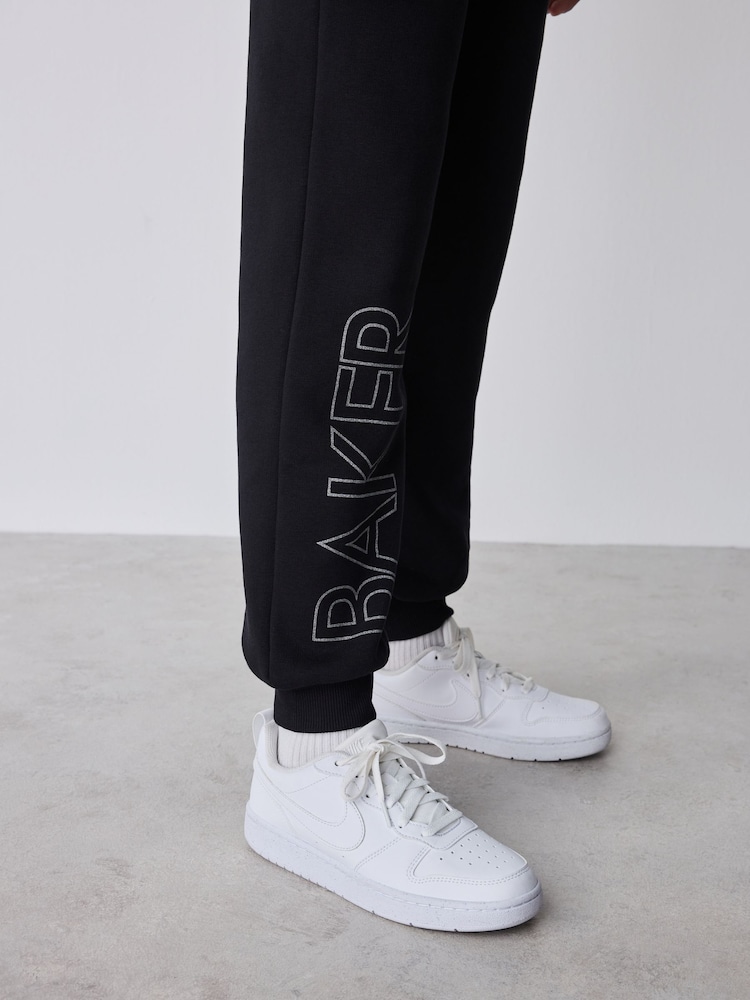 Baker by Ted Baker Black Foil Oversized Graphic Sweatshirt and Joggers Set - Image 6 of 6 Baker by Ted Baker Black Foil Oversized Graphic Sweatshirt and Joggers Set - Image 6 of 6
