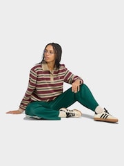 adidas Originals Red Stripe Knitted Polo Top - Image 5 of 6