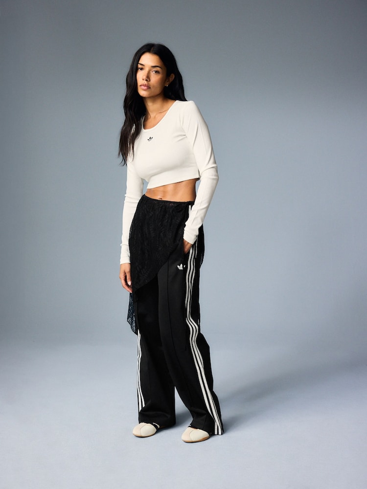 adidas Originals Black Lace 2 in1 Firebird Loose Trousers - Image 2 of 9 adidas Originals Black Lace 2 in1 Firebird Loose Trousers - Image 2 of 9