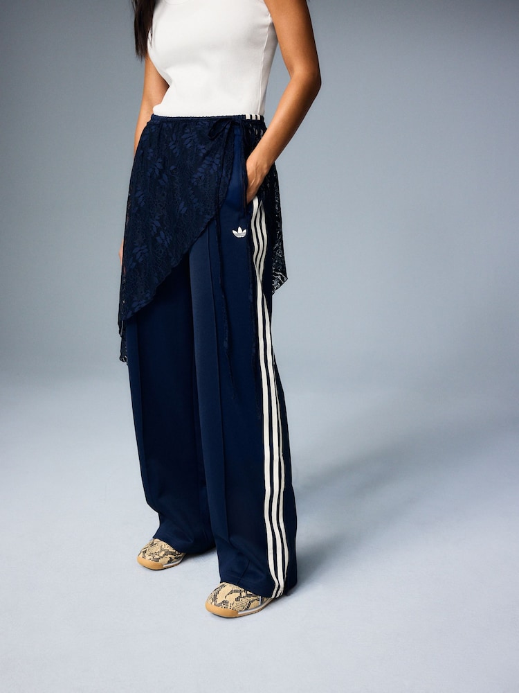 adidas Originals Navy Lace 2 in1 Firebird Loose Trousers - Image 1 of 8 adidas Originals Navy Lace 2 in1 Firebird Loose Trousers - Image 1 of 8