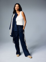 adidas Originals Navy Lace 2 in1 Firebird Loose Trousers - Image 4 of 8