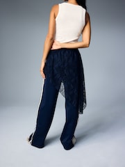 adidas Originals Navy Lace 2 in1 Firebird Loose Trousers - Image 5 of 8