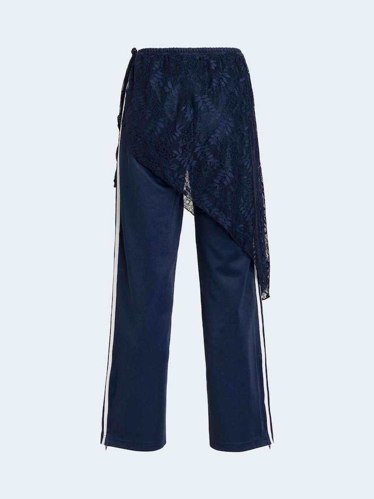 adidas Originals Navy Lace 2 in1 Firebird Loose Trousers - Image 8 of 8 adidas Originals Navy Lace 2 in1 Firebird Loose Trousers - Image 8 of 8