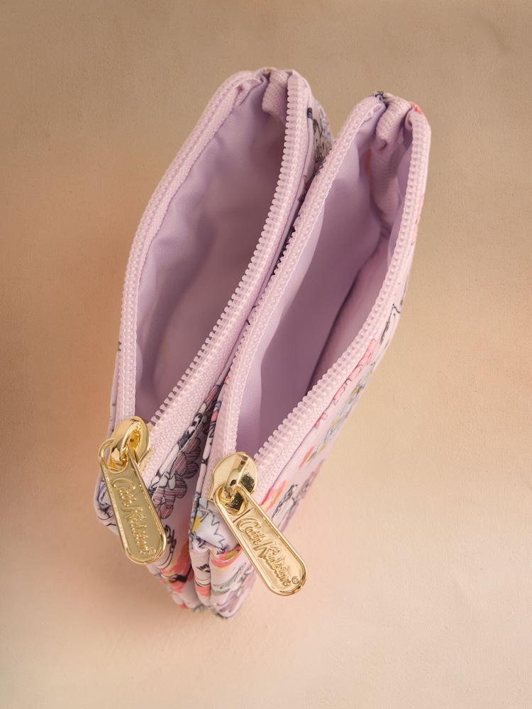 Cath Kidston Light Blue Moomin Flower Clouds Double Zip Purse - Image 4 of 4