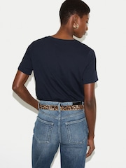Jigsaw Blue Supima Cotton V-Neck T-Shirt - Image 2 of 5