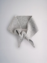 The Set 2 Pack Skinny Neck Scarfs Grey/Chocolate Brown - Image 6 of 9