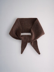The Set 2 Pack Skinny Neck Scarfs Grey/Chocolate Brown - Image 7 of 9