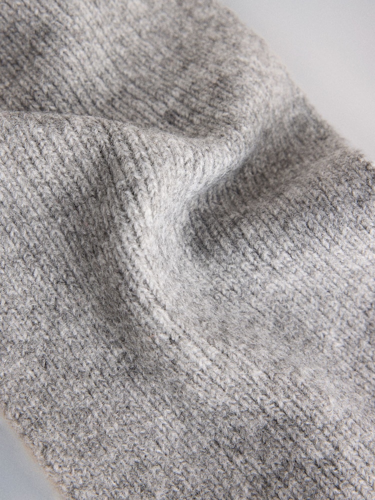 The Set 2 Pack Skinny Neck Scarfs Grey/Chocolate Brown - Image 9 of 9