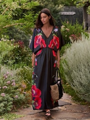 B by Ted Baker Viscose Linen Blend Beach Kaftan Dress - Պատկեր 1 7-ից