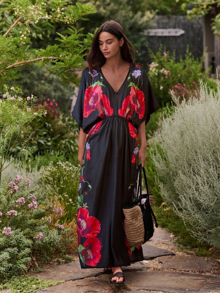 B by Ted Baker Viscose Linen Blend Beach Kaftan Dress - Պատկեր 1 7-ից B by Ted Baker Viscose Linen Blend Beach Kaftan Dress - Պատկեր 1 7-ից