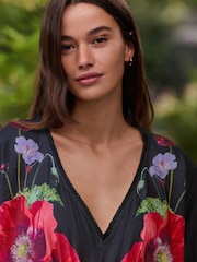 B by Ted Baker Viscose Linen Blend Beach Kaftan Dress - Պատկեր 4 7-ից