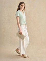 Hobbs Green Arianna Slub T-Shirt - Image 4 of 5