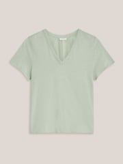 Hobbs Green Arianna Slub T-Shirt - Image 5 of 5