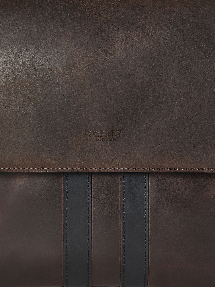 Osprey London Brown The Jenson Leather Satchel - Image 5 of 5