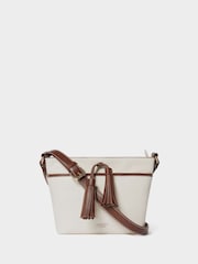 Osprey London Cream The Classic Savanna Leather Crossbody Bag - Image 1 of 5