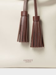 Osprey London Cream The Classic Savanna Leather Hobo Bag - Image 4 of 5