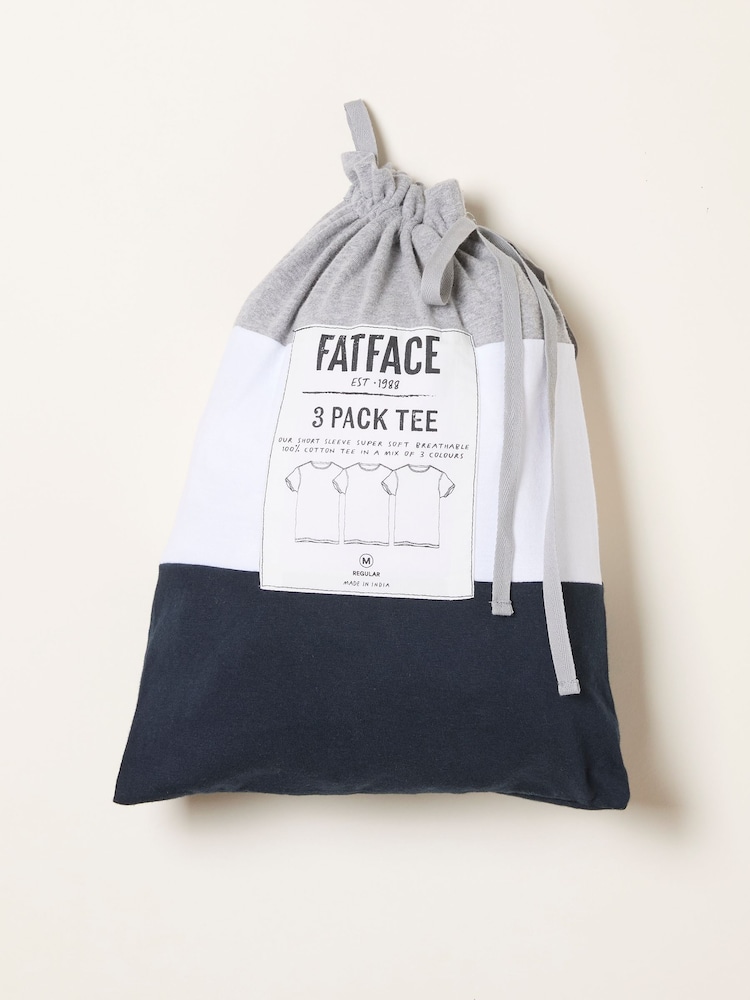 FatFace 3 Pack Short Sleeve T-Shirts - Slika 8 od 8
