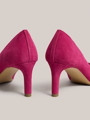 Hobbs Bright Pink Lizzie Suede Courts - Image 6 of 6