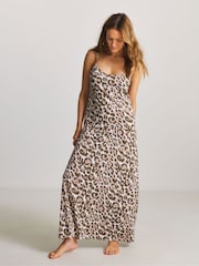 JD Williams Animal Print Visocse Lace Gown - Image 1 of 4