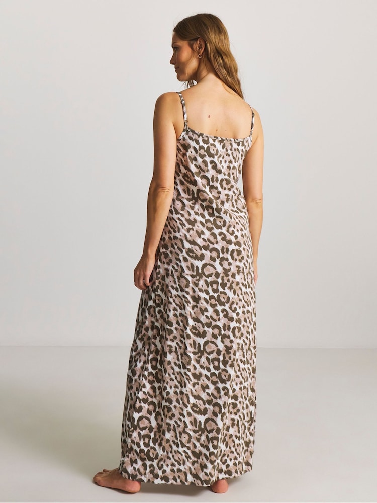 JD Williams Animal Print Visocse Lace Gown - Image 2 of 4 JD Williams Animal Print Visocse Lace Gown - Image 2 of 4