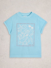 White Stuff Blue Gina Graphic T-Shirt - Image 5 of 6