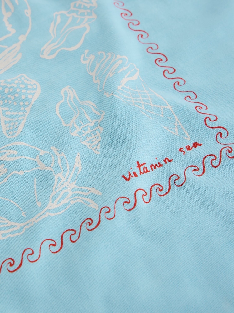 White Stuff Blue Gina Graphic T-Shirt - Image 6 of 6